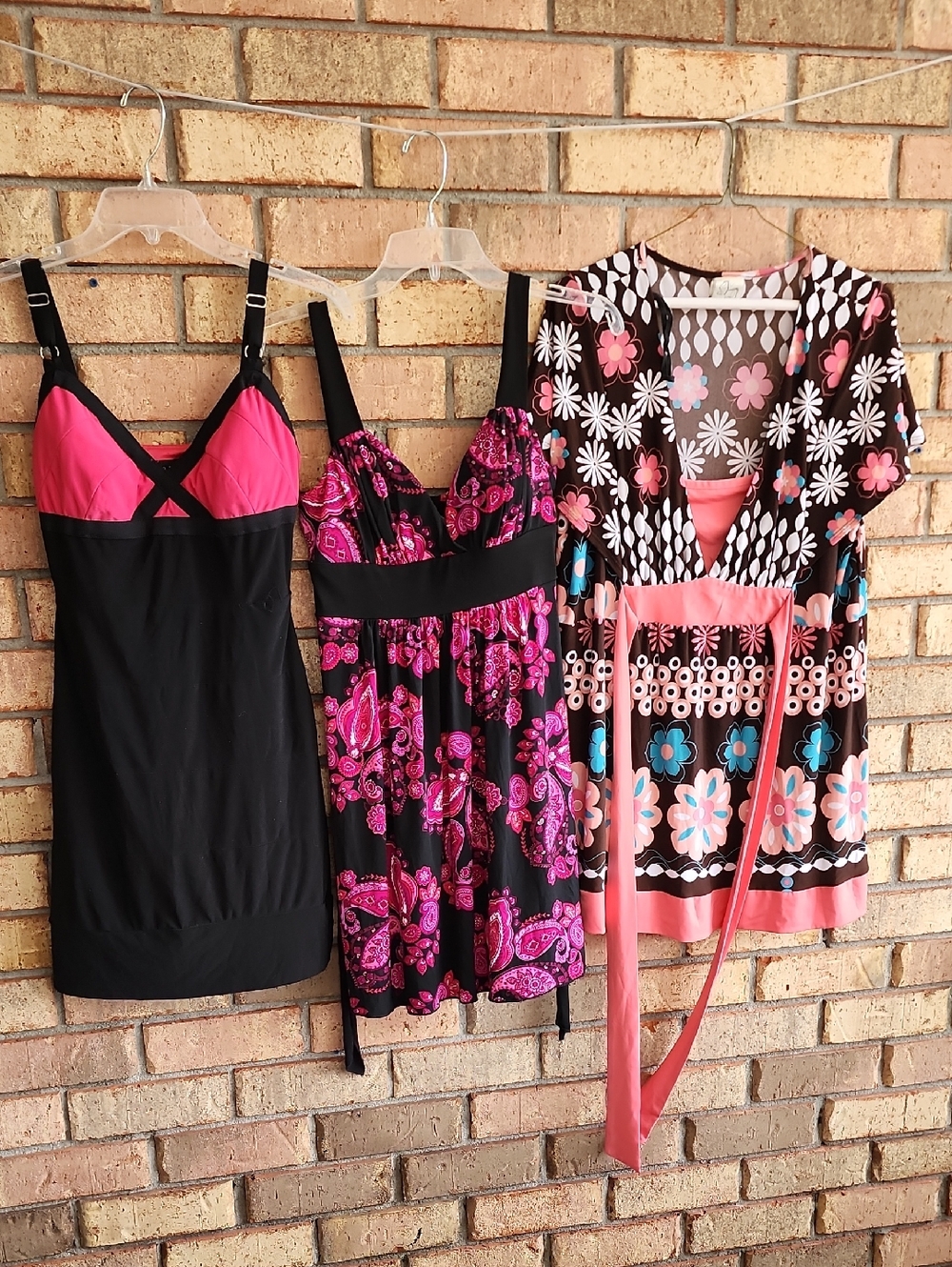 Trio of Pink & Black Dresses and Tunic